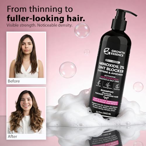 Women’s Minoxidil 2% Hair Regrowth Shampoo with Biotin & Caffeine – Strengthening Hair Treatment