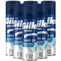 Moisturizing Shaving Gel with 3X Hydration & Protection - 7oz Pack of 6 - Blue-White