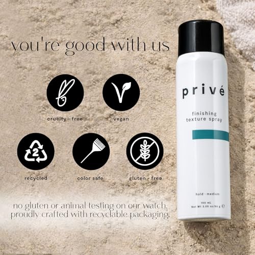 Privé Finishing Texture Spray 3.05 Oz Lightweight Flexible Hold Tousled Hair