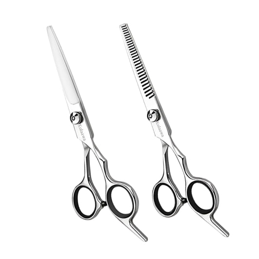 Xolaawa Hair Cutting Scissors, Thinning Shears Kit. Premium Stainless Steel Salon Scissors, Edge Scissor, Razor.for Hairdressing, Salon and Home