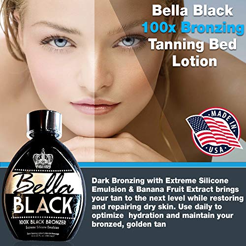 Dolce Vita Bella Black 100X Dark Tanning Lotion - Indoor Bed Bronzer 13.5oz