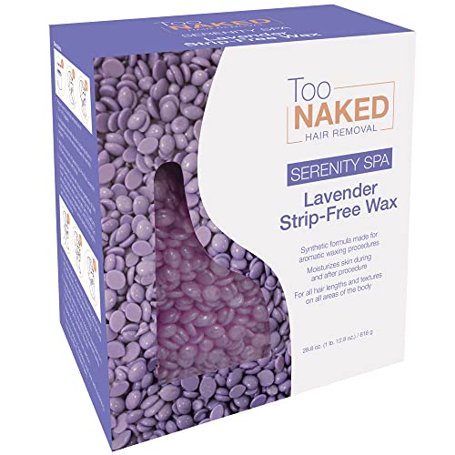Too Naked Serenity Spa Lavender Strip-Free Wax Beads, Hair Removing Depilatory Wax size 28.8 Ounces