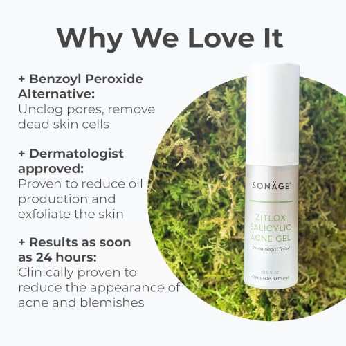 Salicylic Acne Spot Treatment Gel with Tea Tree Oil - Clears Blemishes & Prevents Breakouts