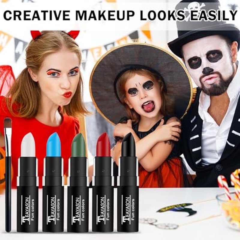 3 Colors Face Body Paint Sticks Professional Eye Black Football Baseball Softball,Highly Pigmented Halloween Facepaint Makeup Kit for Adults and Kids£¨White/Black/Green Eye Black Sticks£©