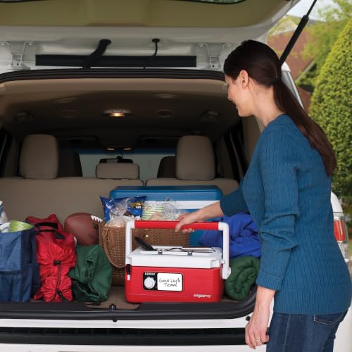 Traveling Slow Cooker 6 Qt Red Locking Lid Portable Family Meal Cooker