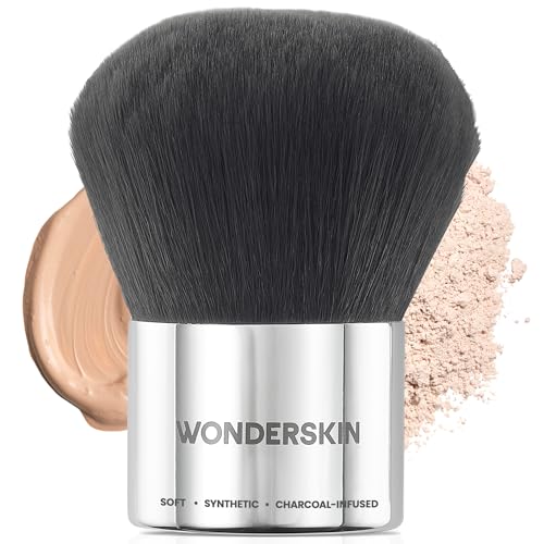 Wonderskin Kabuki Brush for Powder & Liquid Makeup - Flawless Finish