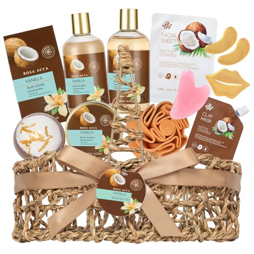 Home Spa Gift Basket Set with Skin Care Masks & Body Products for Women & Men