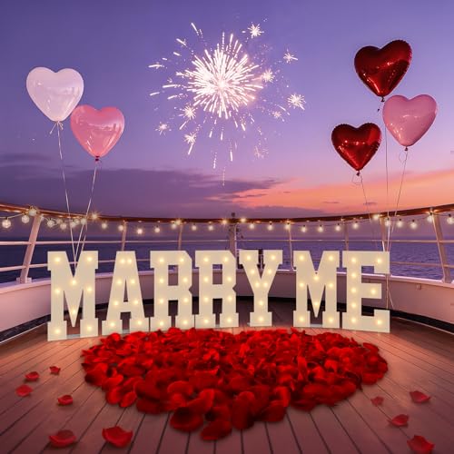 Marry Me Light-Up Letters Sign - 2FT Will You Marry Me Proposal Decor - Variation of THIS listing