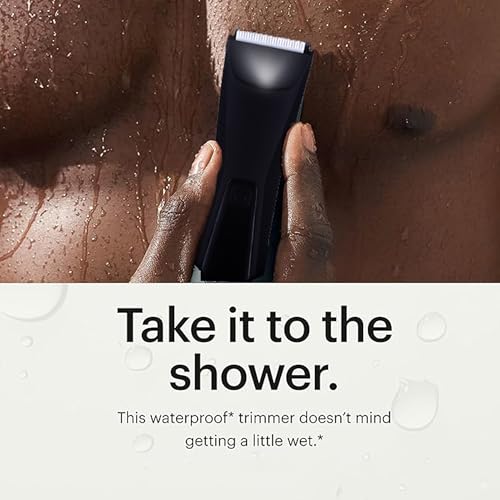 Body Hair Trimmer for Men ? Waterproof Groomer with Skin-Friendly Blade, USB Rechargeable Ball Shaver for Sensitive Areas Men Grooming Trimmer (Black)