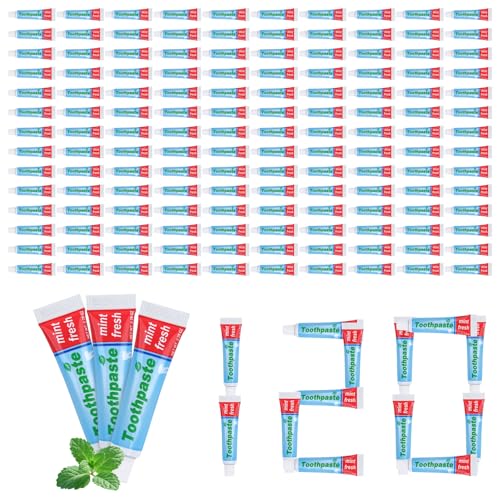 120 Mini Travel Size Toothpaste Tubes 0.28 oz Bulk – TSA Approved, Mint Fresh