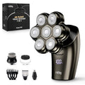 7D Arc Electric Shaver for Head & Body, 5-in-1 Upgraded Electric Razor for Men, Waterproof Wet/Dry Detachable Head Shaver, LED Display Rechargeable Electric Shaving & Grooming Kit, Grey