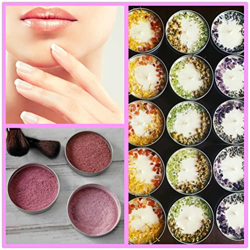 48 Pack (2 Oz/60ml) Screw Top Round Aluminum Tin Cans, Rust-Resistant Metal Tin Storage Jar Containers with Screw Cap for Lip Balm, Cosmetic, Candles Salve Make Up Eye Shadow Powder Candy Tea (Silver)
