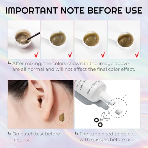 PERMANIA Lash Color Kit, 10 ml Natural Black Lasts up to 4 Weeks for Newbie & Pro Kit Fast Quick Coloring (with eye patches)