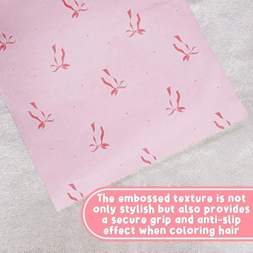 Pink Bow Hair Foils for Highlighting - 500 Sheets, 5 x 10.75 in, Salon Use - AmazingSpark Variation