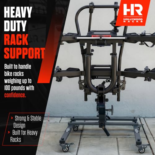 Bike Rack Storage Stand with Locking Wheels for 1-1/4" & 2" Hitch Racks