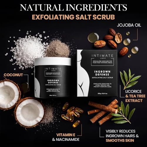 Sea Salt Exfoliating Scrub for Ingrown Hairs & Razor Bumps - 250g