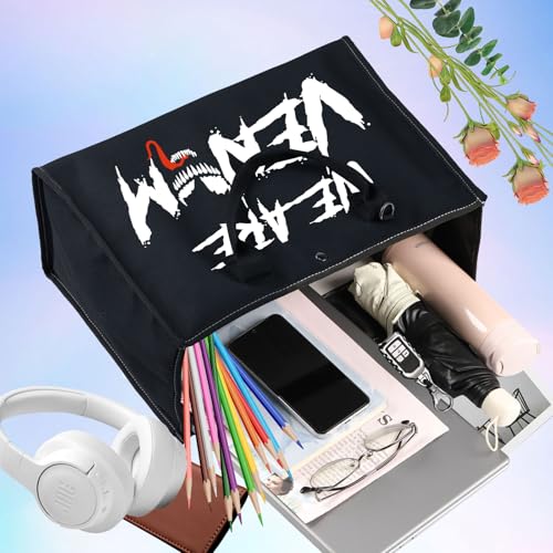 BWWKTOP Spider Hero Cosmetic Makeup Bag Villain Movie Fans Gift We Are Venom Makeup Zipper Pouch Bag (WE ARE VE BG)