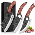 Japanese Kitchen Knife Set - 3-Piece Butcher, Chef & Viking Knives