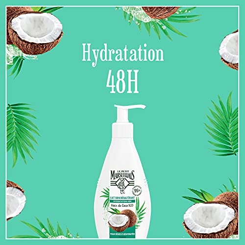 Le Petit Marseillais Organic Coconut Body Lotion 48H Moisturizer for Dry Skin 250ml