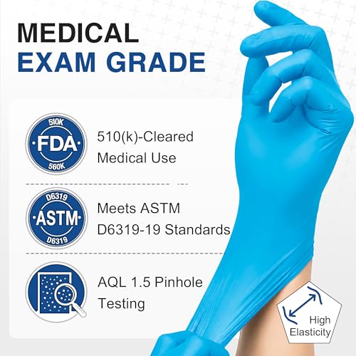 Disposable Medical Exam Gloves - Latex-Free Powder-Free, Medium - Schneider