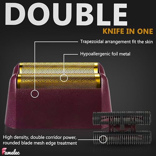 Gold 4 Pack Replacement Foil for Wahl Shaver - Compatible with 5 Star Series Finale