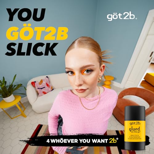got2b glued on-the-go wax stick, 1.8oz, sleek and slick styles, style your hair without the crunch, helps control frizz