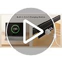 Black King Size Floating Bed Frame with LED Lights & Charging Station - Modern Levitating Platform Bed