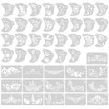 46pcs Face Paint Stencils, Premium Reusable Halloween Body and Face Painting Templates Practical Accessories for Halloween Party Makeup