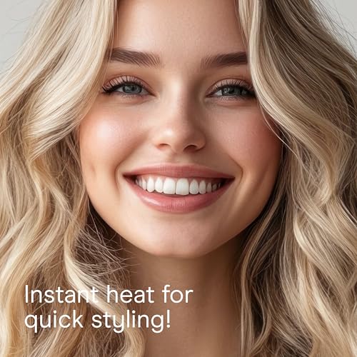 Conair Curling Iron Brush 1.25 Inch Instant Heat Nylon Bristles Black