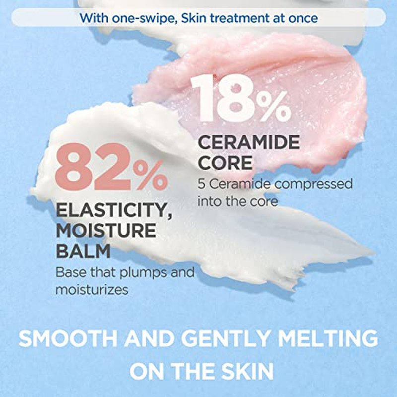 COR?ANA Ceramide Shot Double Core Multi Balm ? High Moisturization Skin Barrier Treatment Multi Usable Balm Stick ? For Face, Neck and Lips ? Wrinkle Care Moisturizing Balm ? Fragrance Free, 0.35oz.