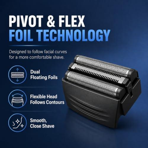 2 Pcs Shave Foil & Cutter Blades Compatible with Remington F4900 F5800 F7800 - Black