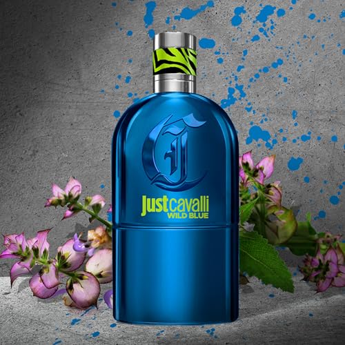 Just Cavalli Wild Blue Eau de Toilette for Men - 3.0 Fl Oz