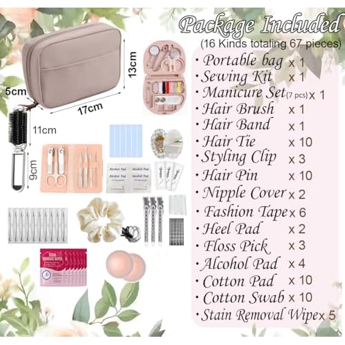 Wedding Emergency Kit for Bride, Bridal Emergency Kit with Makeup Bag, 26 in 1 Wedding Essential Items for Bride Daily Use Team Bride