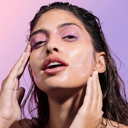 Glow Recipe Blueberry Bounce Gentle Face Cleanser 3-in-1 Foaming Double Cleanser, Makeup Remover Face Wash & Clarifying Mask - Hyaluronic Acid & AHA - Full + Travel Size (160 ml & 30 ml)