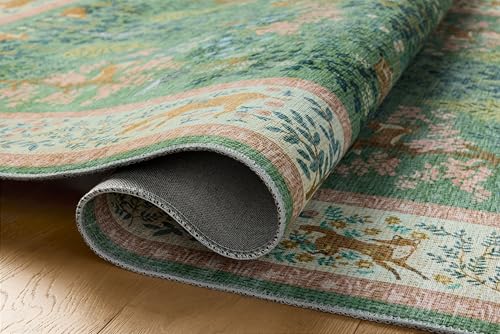 Loloi Rifle Paper Co Canopy Sage & Blush Area Rug 5' x 7'6" - Enchanted Floral Design