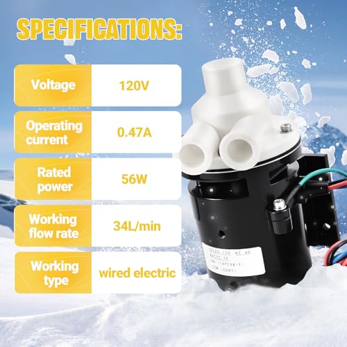 Ice Maker Water Pump Motor Assembly Replacement for Hoshizaki KM Models 120V