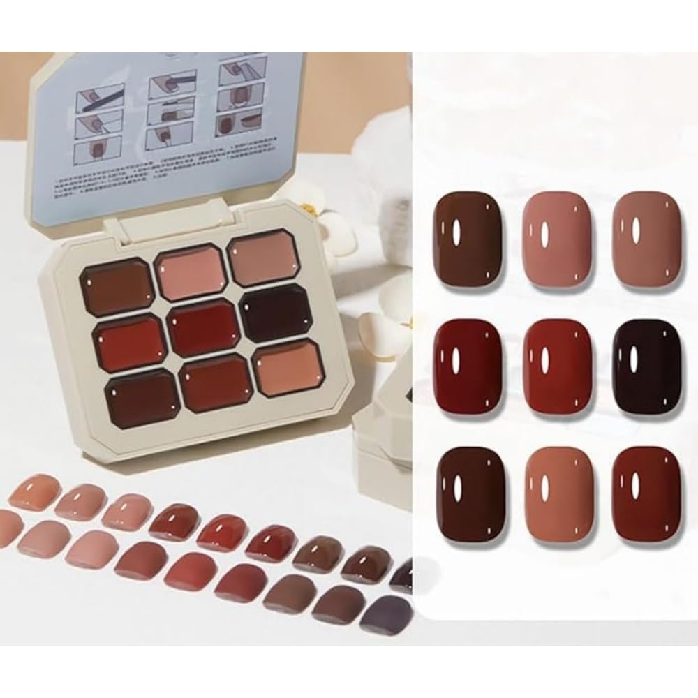 Creamy Colorful Nail Polish Set,Solid Nail Gel Polish Palette,Long Lasting Solid,for Women&Girls&Friend DIY Home (H)