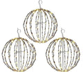 12 Inch Outdoor/Indoor LED Christmas Light Balls 3 Pack - Waterproof & Long-Lasting
