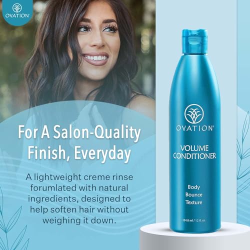 Ovation Hair Volume Conditioner 12oz Lightweight Paraben-Free for Fine Hair