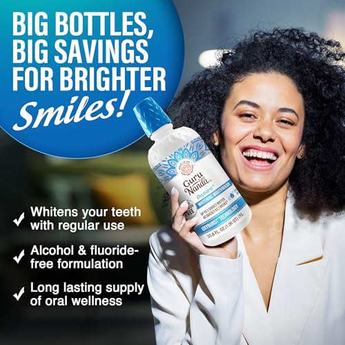 Whitening Mouthwash 33.8 Fl Oz Pack of 2 – Alcohol & Fluoride Free, 3 Shades Whiter Teeth
