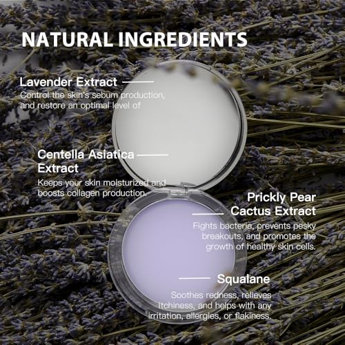 Chillab Lavender Matte Powder, Lightweight Translucent Setting Powder for Oily Skin, Oil Control for Men & Women, No Powdery Look, Blurs Pores, Matte Finish, Shine-Free, Face Powder for All Skin Tones