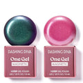 Dashing Diva One Gel Magnetic Polish Duo - Watermelon - Red & Green - Rouge & Villainous - 3-in-1 Base Coat, Nail Color & Top Coat - Magnetic Gel Nail Polish Set