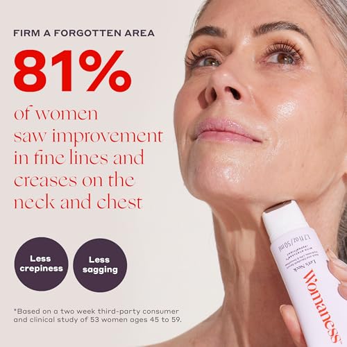 Womaness Neck Tightening Serum with Cooling Roller, 50ml – Skin Firming & Anti-Aging