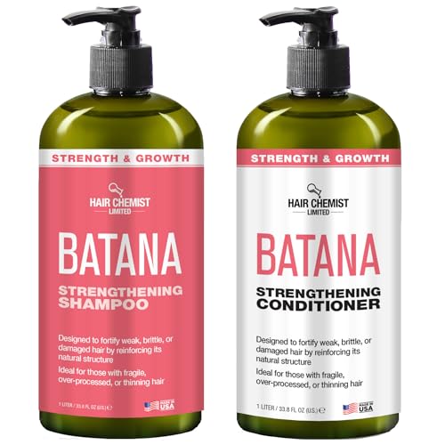 Strengthening Shampoo & Conditioner Set - Hair Growth & Thickening, 33.8 oz