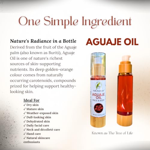 Aguaje Oil for Skin & Body - Natural Buriti Fruit Nourisher 50mL
