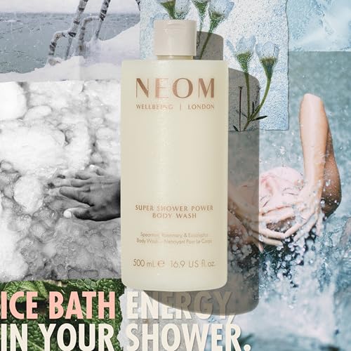 Neom Super Shower Power Body Wash 500ml - Invigorating Natural Fragrance, Energizing & Nourishing