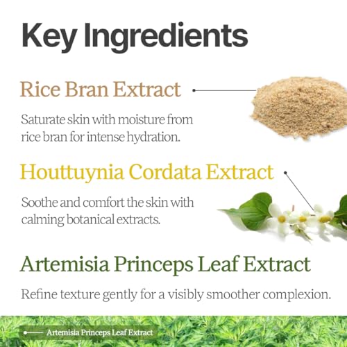 Rice Bran Sheet Mask with Rice and Herb Extracts - Hydrating & Soothing Cotton Face Mask - 10 Pack