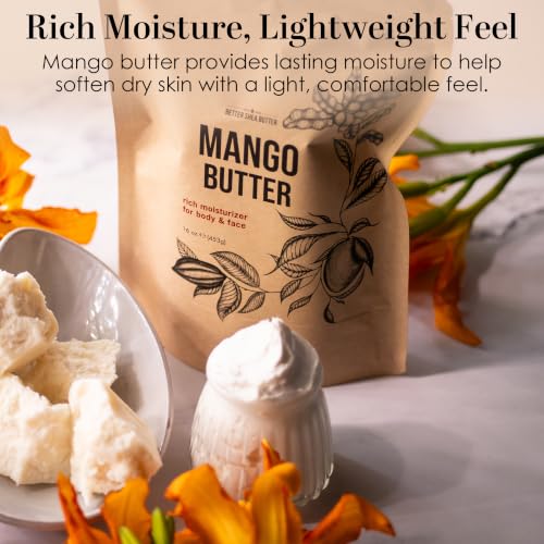 Mango Butter - 100% Pure Raw Seed Unrefined, 8 oz Block