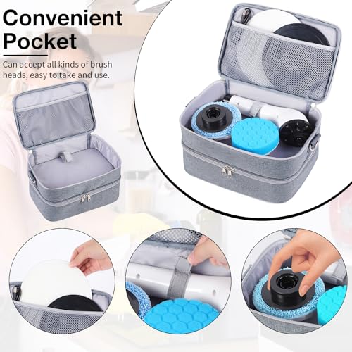 Rsobl Storage Bag for Electric Spin Scrubber,Organizer Case Compatible with Electric Scrubber for Cleaning,Carry Case for Bathroom Scrubber Electric (Bag Only)