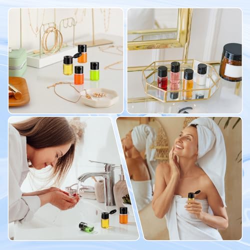 Black 100 Pcs 15ml Leak-Proof Travel Bottles with Flip Caps - Small Plastic Containers